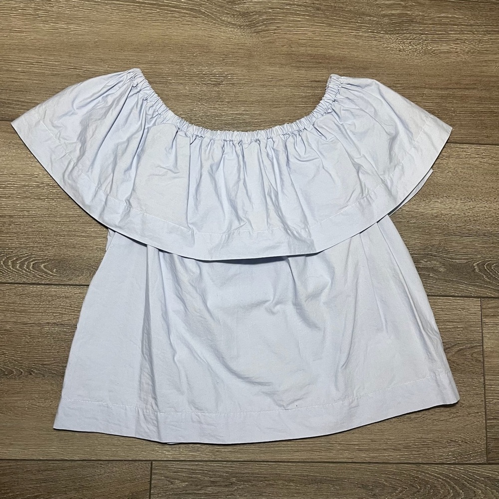 Wilfred Light Blue Off-Shoulder Top